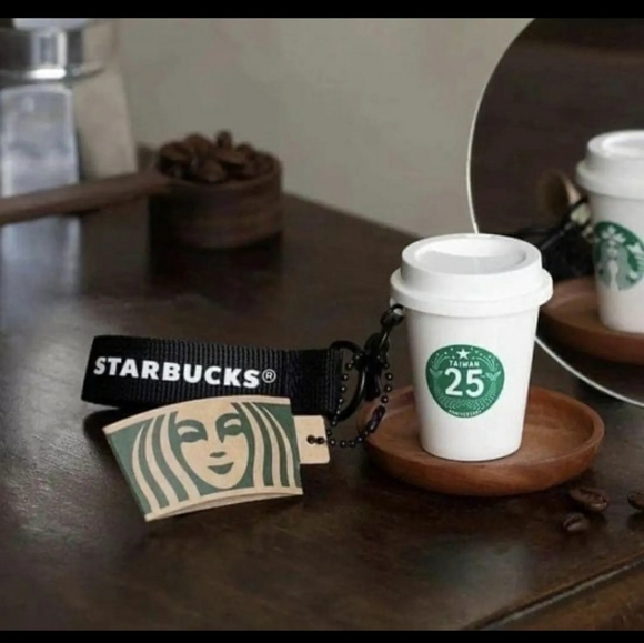 Starbucks Taiwan 25th Anniversary Ornament Cup Keychain 2023 - Picture 1 of 7